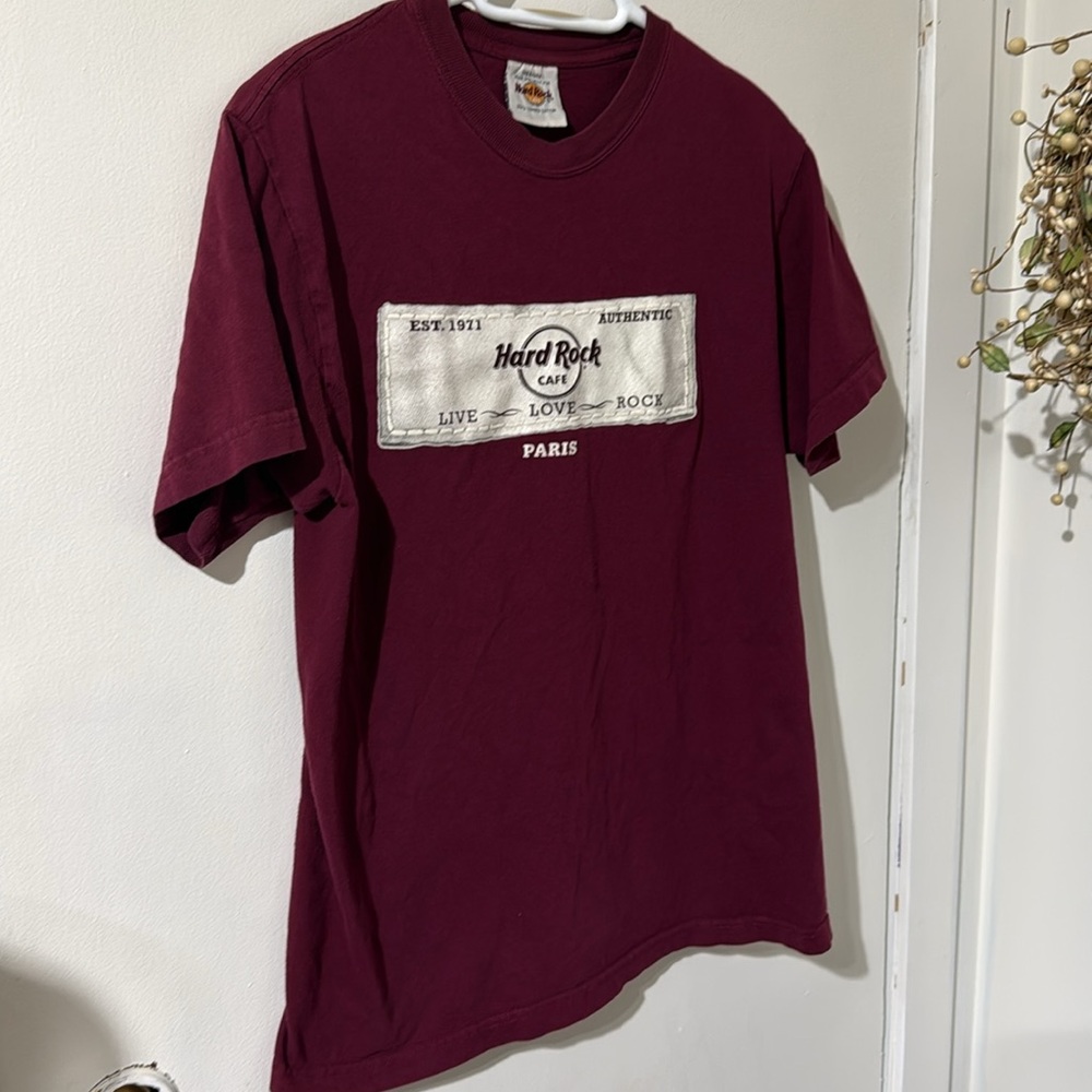 Hardrock Paris T-Shirt Burgundy/Maroon - M
